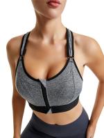 Sujetador deportivo para mujer, Top corto, chaleco de Yoga con cremallera frontal, talla grande, correa ajustable a prueba de agua - details 10