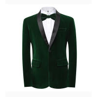 Chaqueta de terciopelo para hombre, abrigo deportivo ajustado, color sólido - details 3