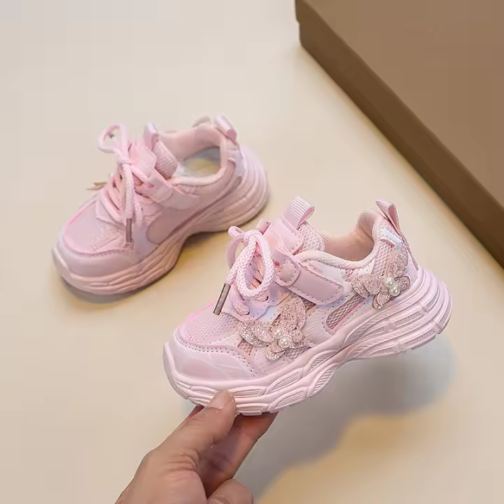 Zapatillas Deportivas para Niñas Primavera Zapatos Ligeros y Cómodos con Suela Transpirable de Malla - 1
