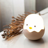 Sensor táctil de huevo de pollo de silicona, luz LED nocturna para niños y bebés, carga USB, lámpara de noche de ambiente romántico - details 10