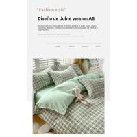 Juego de Cama Sencillo de Cuatro Piezas Dormitorio de Estudiantes Funda de Edredón de Algodón Lavado Agradable para la Piel - details 4