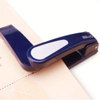 1 grapadora de escritorio que puede girar 360 grados, funcionamiento manual, suministros de oficina de negocios multifuncionales, negro, azul marino - details 4