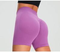 Pantalones cortos deportivos de Yoga sin costuras para mujer, pantalones de chándal de tres cuartos de cintura alta de melocotón, Multicolor, ropa cómoda de secado rápido para Fitness y Yoga - details 16