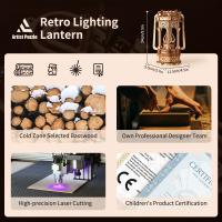 Rompecabezas de madera 3D DIY para niños, linterna nocturna, juguetes educativos exquisitos, Kit de bloques de construcción - details 1
