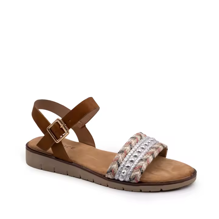 Sandalias Planas con Hebilla Para Mujer de Verano Estilo Bohemio - 1