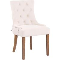 Salón Aberdeen Tapizado en Terciopelo Silla de Comedor con Base de Madera Estilo Escandinavo - details 0