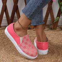 Zapatos informales de suela gruesa para mujer, zapatillas veraniegas versátiles con lentejuelas, a la moda, vulcanizados, 2024 - details 9