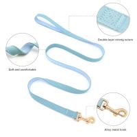 Collar de cuero para perros, juego de correas, chaleco de malla para mascotas, identificación personalizada, cables para perros pequeños, medianos y grandes - details 2