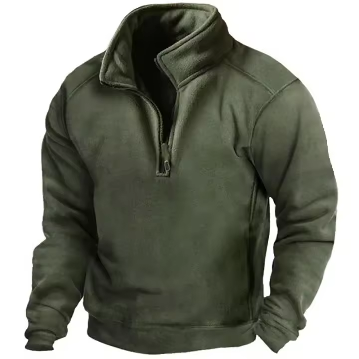 Suéteres de moda de lana polar para hombres, ropa deportiva cálida, suéteres de otoño e invierno, ropa deportiva, - 1