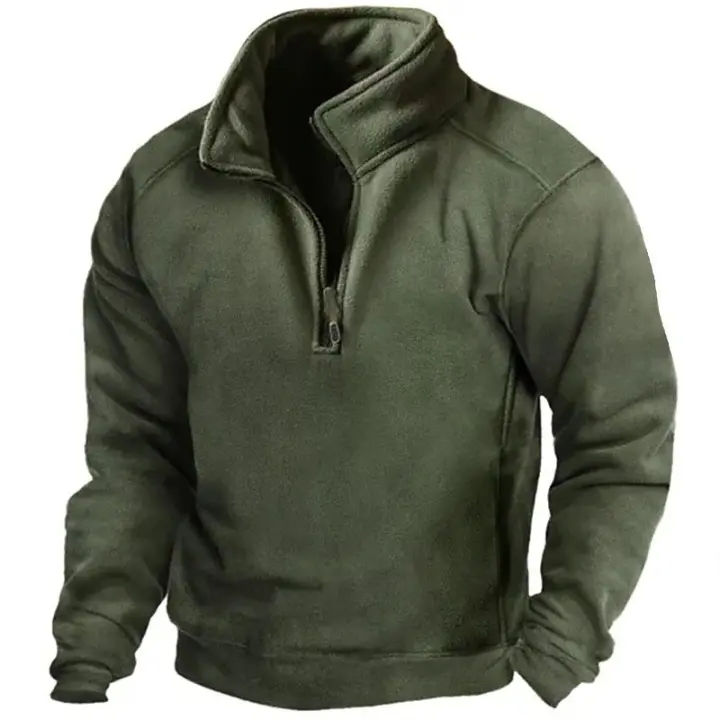 Suéteres de moda de lana polar para hombres, ropa deportiva cálida, suéteres de otoño e invierno, ropa deportiva, - 1