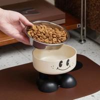 Cuenco de comida para gatos con dibujos animados, cuenco de alimentación antideslizante para mascotas de patas altas, alimentador de agua para cachorros de gran capacidad para el hogar, suministros para alimentador de gatos - details 8