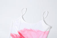 BUNO-Vestido Midi de malla con estampado Floral, traje largo con tirantes finos, cintura desnuda, a la moda, para vacaciones en la playa, Verano - details 18