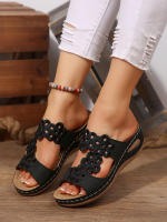 Sandalias de Mujer 2025, Nuevo Estilo Primavera y Verano Sandalias de Cuña Casual Huecas, Sandalias de Playa. - details 2