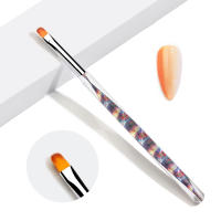 Pluma de Manicura de Cabeza Plana Suave Políso de Uñas Fototerapia para Decoración de Uñas de Dedos - details 1