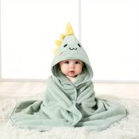 Manta De Bano Para Bebé Con Diseño De Animal De Dibujos Animados Y Capucha Poliéster Unisex Para Salir En Carrito De Compras Adecuada Para 0-1 Años Uso En Todas Las Estaciones - details 0
