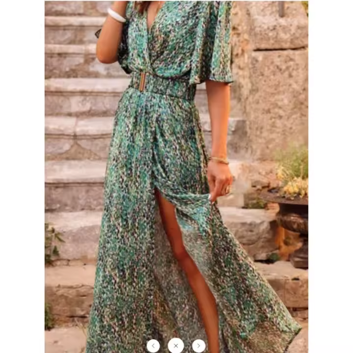 Vestido de Moda para Mujer Primavera/Verano Verde - 1