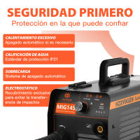 HZXVOGEN Máquina de Soldar Semi-automática MIG145 Soldadura de Hierro Sin Gas Portátil - details 2