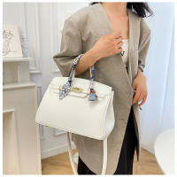 Kelly bolso de seda texturizada bufanda lichi patrón bolso de moda hombro de moda bolso de las mujeres - details 33