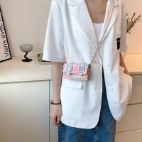 Mini bolso de mensajero pequeño con hebilla de cinturón Retro para mujer, bolso de hombro cuadrado con cadena ligera de cuero PU - details 4