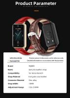 Pulsera de cuero para Honor Band 9, pulsera con correa, pulsera inteligente, repuesto de correa de reloj para Honor 9 Band - details 10