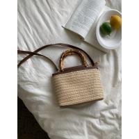 Bolsos de Viaje Hechos a Mano para Mujer Bolsos Cruzados de Verano de Paja con Asa de Madera - details 8