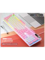 Tallado en plata K600 e-sports sensación mecánica PUBG teclado luminoso con cable punk color a juego accesorios de computadora al por mayor - details 6