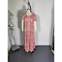 2023 Otoño Invierno experto en moda Casual dulce suelto con cuello en V estampado de manga media vestido largo - details 1