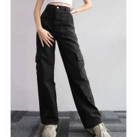 Pantalones informales versátiles de estilo europeo Amazon, cintura media, bolsillo 3D, pantalones Cargo adelgazantes para chica picante, pierna larga/nueve puntos/Se, novedad de 2025 - details 5