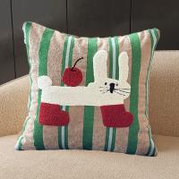 Funda de almohada moderna lavable estilo crema, funda de almohada cuadrada cómoda de dibujos animados, funda de almohada suave bordada con toalla, decoración del hogar - details 8