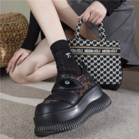 Zapatos de Muffin de Moda Primavera 2025 Calzado de Mujer con Estampado de Leopardo y Correa de Velcro - details 5