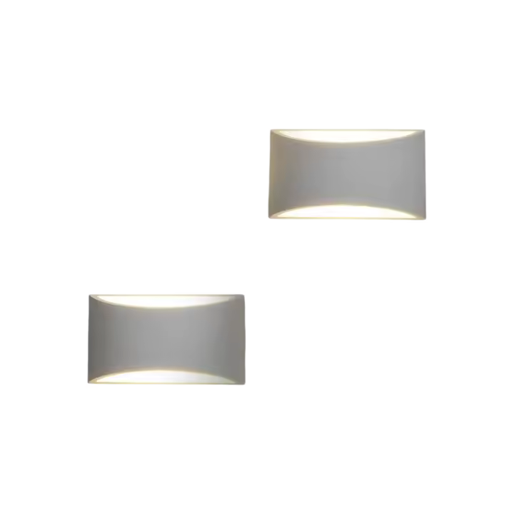 7W Blanco Cálido LED Modernos Lámpara de Pared Interior para Sala de Estar, Dormitorio, Pasillo (Incluye Bombilla LED), 2 Piezas - 1