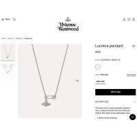 Vīvīеппе Westwood Lucrece Colgante con incrustaciones de cristal Orb Pin de seguridad Collar y pulseras con motivo - details 1