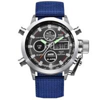Reloj de Diseñador de Doble Tiempo Leten Reloj de Cronómetro Multifuncional con Banda de Nylon de Moda Reloj de Alarma para Hombres de Marca Grande - details 11