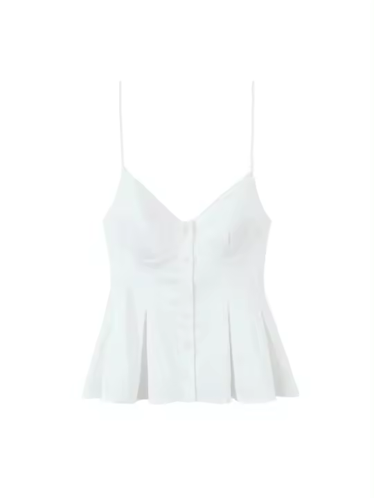 Chaleco a rayas de contraste de estilo coreano, tirantes, corte ajustado de verano, ropa exterior de un solo pecho, Top en capas - 1