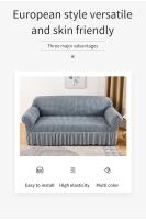 Cubierta de Sofá de Malla Elástica con Borla Universal para Todas las Temporadas, Anti-Suciedad, Estilo Iluminado y Decorativo - details 5