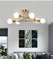 Luces de techo LED modernas, lámparas de techo industriales de hierro negro/dorado, nórdico, minimalista, para decoración del hogar, sala de estar, comedor - details 5