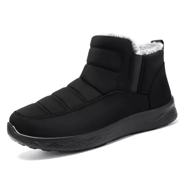 Botas De Nieve Gruesas Apiladas Para Hombres, Zapatos De Algodón Térmico - 1