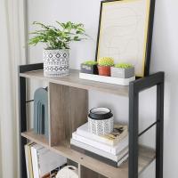 Estantería de Almacenamiento de 5 Niveles, Organizador de Oficina de Estudio, con Compartimentos, para Salón, Estilo Industrial, Marrón Rústico y Negro - details 29