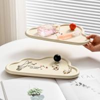 Bandejas de doble capa en forma de nube, bandeja de almacenamiento de artículos diversos con llave de plástico de gran capacidad, organizador decorativo de Perfume para aromaterapia - details 7