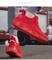 Nuevo Primavera otoño grande 46 Flyknit para hombre, zapatillas ligeras y versátiles para correr, transpirables, tendencia deportiva de ocio al aire libre - details 14