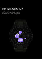 Reloj Deportivo para Hombres SMAEL Modelo SL-8071 con Doble Pantalla Movimiento de Cuarzo Resistente al Agua 50M Material TPU+Plástico Correa de 250mm - details 4