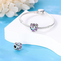 Encantos de Plata Esterlina S925 con Mariposa Flor y Corazón para Pulsera Original de 3mm Joyería Fina de Cumpleaños para Mujeres Material de Metal con Zirconia - details 23