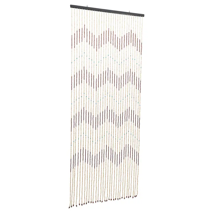 Cortina de Madera con Cuentas Única Diseño Sin Toxinas, Sin Olores Fengshui y Buena Suerte - 1