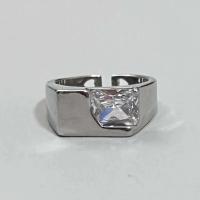 Anillo abierto de estrella cruzada para mujeres y hombres, anillos de pareja ajustables de Color plateado gótico Punk - details 0