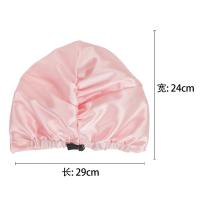 Gorro de Dormir de Doble Capa de Seda Simulada Gorro de Dormir de Doble Capa Gorro de Ducha Ajustable,1pcs - details 1