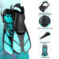 Aletas De Natación Ajustables Para Adultos Y Mujeres Zapatos De Escuba Diving De Silicona Con Hebilla Abierta Tamaño Viaje - details 1