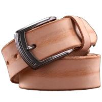 Cinturones de diseñador para hombre, piel de vaca auténtica de alta calidad, color marrón, de lujo,talla grande, 100% grano real - details 35