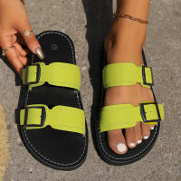 Zapatos planos de estilo británico para mujer, zapatillas de playa informales con hebilla romana, novedad de verano, 2024 - details 6