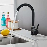 Grifo de oro rosa/negro/cromado mezclador de agua fría y caliente grifo de fregadero giratorio de 360 ​​grados montado en cubierta para cocina - details 6
