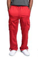 Pantalones deportivos sueltos para hombre, pantalones casuales con encaje, cintura elástica, bolsillo, color sólido - details 0